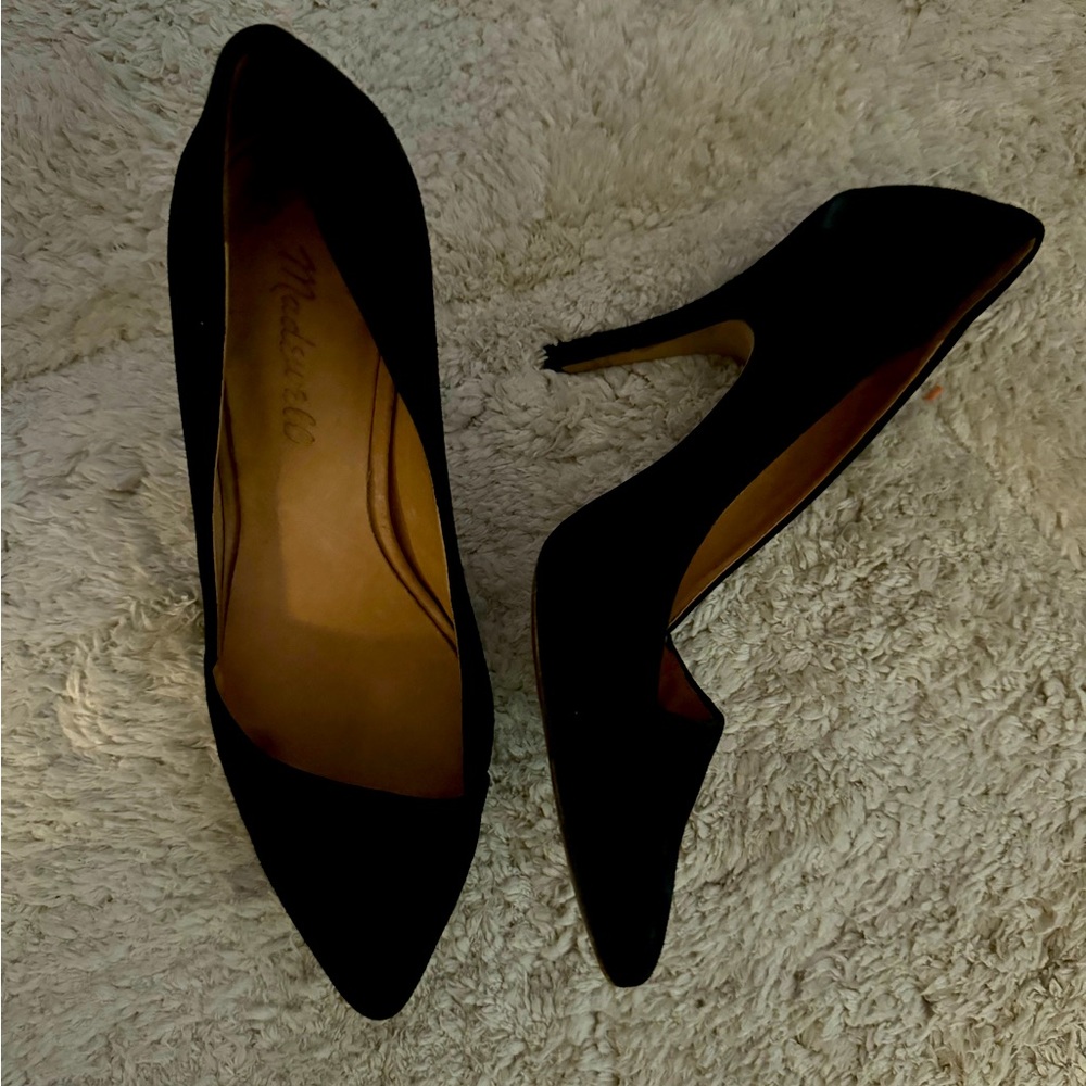 Madewell Mira Black Suede Pumps
